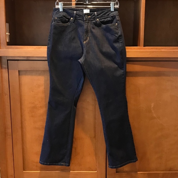 BEST SELLER ⚡️ANN MASHBURN FLARE CROPPED 5-POCKET STRETCH JEANS - Picture 4 of 12